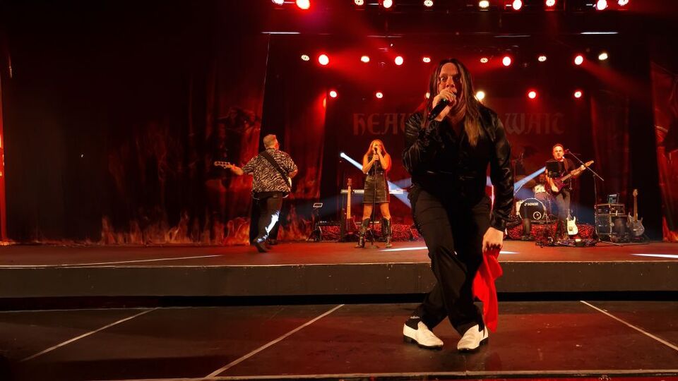 Promotional image for the show 'Heaven Can Wait - A Tribute to the Music of Meat Loaf' in August 2026 at Blackburn Empire Theatre.