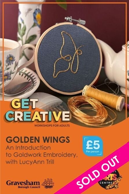  Get Creative – “Golden Wings: An Introduction to Goldwork Embroidery” 