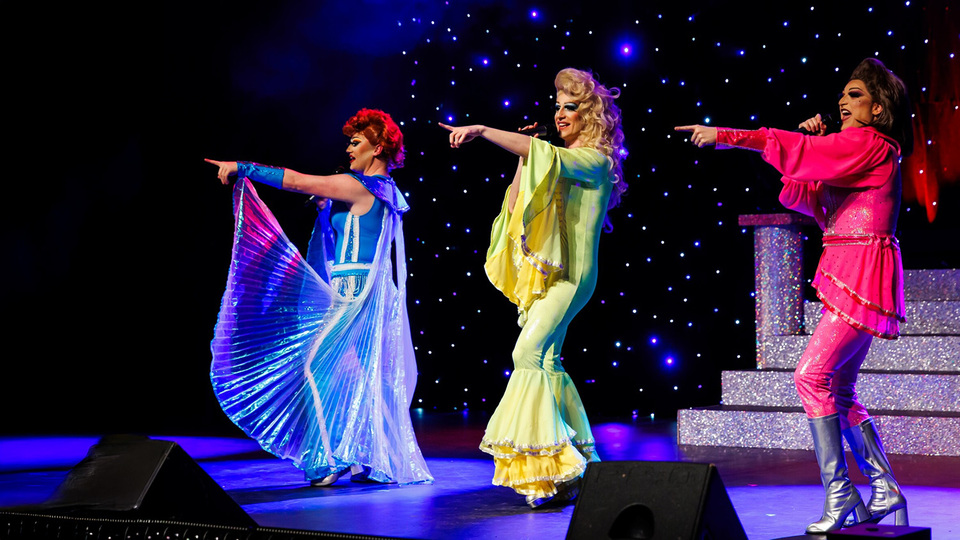 Promotional image for the show 'The Dazzling Diamonds – Comedy Drag Show' in January 2027 at Blackburn Empire Theatre.